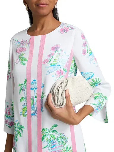 Lilly Pulitzer Women's Margaux Floral Straight Shirtdress - Resort White Dee Lightful - Size 10 | Thumbnail 6 Lilly Pulitzer Women's Margaux Floral Straight Shirtdress - Resort White Dee Lightful - Size 10 | Thumbnail 6
