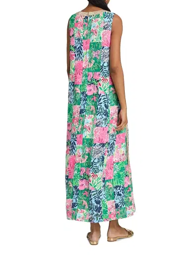 Lilly Pulitzer Women's Edita Patchwork Print Maxi Dress - Multi Party Punch Patch - Size 16 | Thumbnail 5 Lilly Pulitzer Women's Edita Patchwork Print Maxi Dress - Multi Party Punch Patch - Size 16 | Thumbnail 5