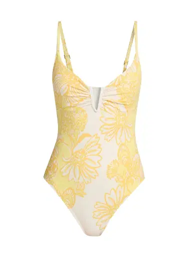 Lilly Pulitzer Women's Clode Golden Glow Juicy Story One-Piece Swimsuit - Golden Glow Multi - Size 12 | Thumbnail 1 Lilly Pulitzer Women's Clode Golden Glow Juicy Story One-Piece Swimsuit - Golden Glow Multi - Size 12 | Thumbnail 1