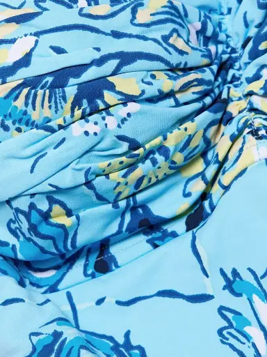 Lilly Pulitzer Women's Solaria Ruched One-Piece Swimsuit - Blue Multi - Size 8 | Thumbnail 6 Lilly Pulitzer Women's Solaria Ruched One-Piece Swimsuit - Blue Multi - Size 8 | Thumbnail 6