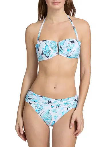Lilly Pulitzer Women's Jessa Bandeau Bikini Top - White Multi - Size 10 | Thumbnail 3 Lilly Pulitzer Women's Jessa Bandeau Bikini Top - White Multi - Size 10 | Thumbnail 3