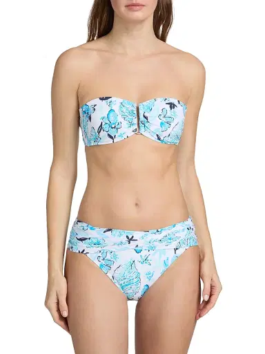Lilly Pulitzer Women's Jessa Bandeau Bikini Top - White Multi - Size 10 | Thumbnail 5 Lilly Pulitzer Women's Jessa Bandeau Bikini Top - White Multi - Size 10 | Thumbnail 5