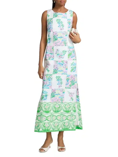 Lilly Pulitzer Women's Dee Patch Print Maxi Dress - Multi Sunny Dee Patch - Size 16 | Thumbnail 2 Lilly Pulitzer Women's Dee Patch Print Maxi Dress - Multi Sunny Dee Patch - Size 16 | Thumbnail 2