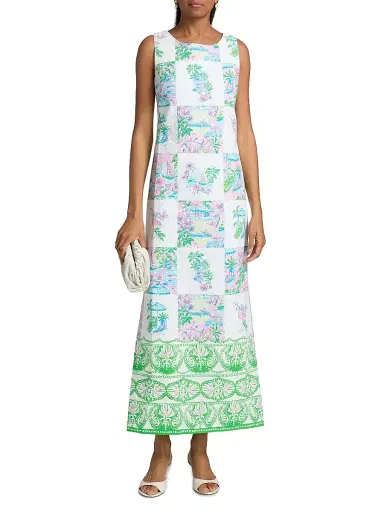 Lilly Pulitzer Women's Dee Patch Print Maxi Dress - Multi Sunny Dee Patch - Size 16 | Thumbnail 3 Lilly Pulitzer Women's Dee Patch Print Maxi Dress - Multi Sunny Dee Patch - Size 16 | Thumbnail 3