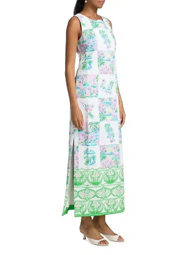 Lilly Pulitzer Women's Dee Patch Print Maxi Dress - Multi Sunny Dee Patch - Size 16 | Thumbnail 4 Lilly Pulitzer Women's Dee Patch Print Maxi Dress - Multi Sunny Dee Patch - Size 16 | Thumbnail 4