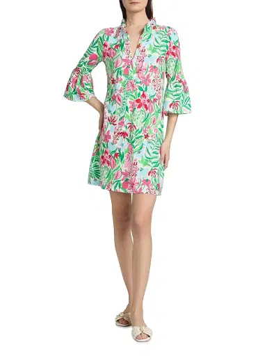 Lilly Pulitzer Women's Hayes Glowinig Gardens Minidress - Multi Glowing Gardens - Size Large | Thumbnail 2 Lilly Pulitzer Women's Hayes Glowinig Gardens Minidress - Multi Glowing Gardens - Size Large | Thumbnail 2