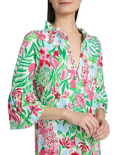 Lilly Pulitzer Women's Hayes Glowinig Gardens Minidress - Multi Glowing Gardens - Size Large | Thumbnail 6 Lilly Pulitzer Women's Hayes Glowinig Gardens Minidress - Multi Glowing Gardens - Size Large | Thumbnail 6