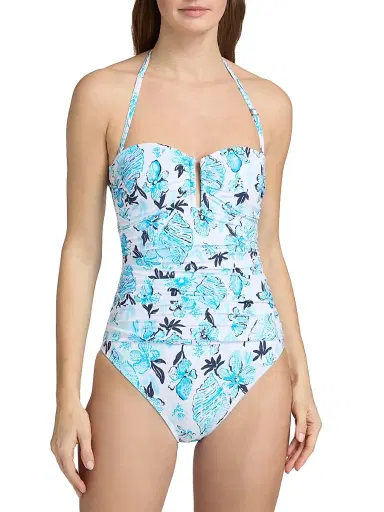 Lilly Pulitzer Women's Farlee Resort Seashell Splendor One-Piece Swimsuit - White Multi - Size 12 | Thumbnail 3 Lilly Pulitzer Women's Farlee Resort Seashell Splendor One-Piece Swimsuit - White Multi - Size 12 | Thumbnail 3