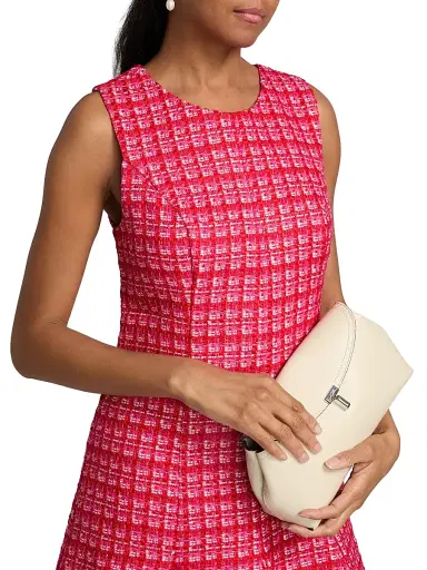 Lilly Pulitzer Women's Enya Bouclé Grid Minidress - Cranberry Red Fiesta Boucle - Size 16 | Thumbnail 6 Lilly Pulitzer Women's Enya Bouclé Grid Minidress - Cranberry Red Fiesta Boucle - Size 16 | Thumbnail 6