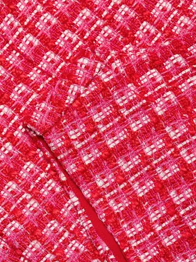 Lilly Pulitzer Women's Enya Bouclé Grid Minidress - Cranberry Red Fiesta Boucle - Size 16 | Thumbnail 7 Lilly Pulitzer Women's Enya Bouclé Grid Minidress - Cranberry Red Fiesta Boucle - Size 16 | Thumbnail 7