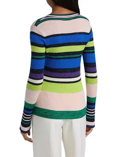 Ramy Brook Women's Emma Merino Wool Cardigan - Ultramarine Stripe | Thumbnail 5 Ramy Brook Women's Emma Merino Wool Cardigan - Ultramarine Stripe | Thumbnail 5