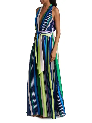 Ramy Brook Women's Kamil Striped Maxi Dress - Ultramarine Stripe | Thumbnail 4 Ramy Brook Women's Kamil Striped Maxi Dress - Ultramarine Stripe | Thumbnail 4