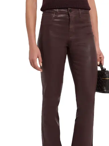 L'AGENCE Women's Selma Coated Boot-Cut Jeans - Dark Brown | Thumbnail 3 L'AGENCE Women's Selma Coated Boot-Cut Jeans - Dark Brown | Thumbnail 3