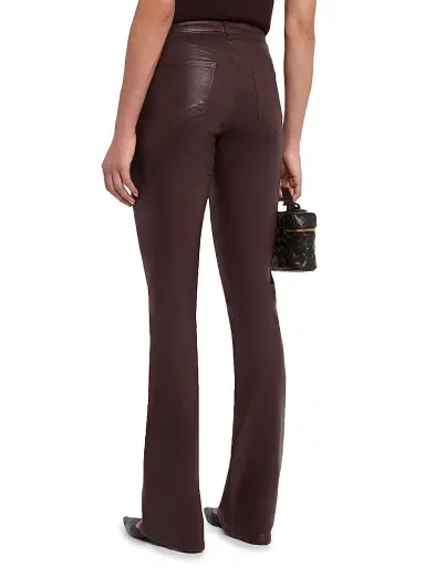 L'AGENCE Women's Selma Coated Boot-Cut Jeans - Dark Brown | Thumbnail 4 L'AGENCE Women's Selma Coated Boot-Cut Jeans - Dark Brown | Thumbnail 4