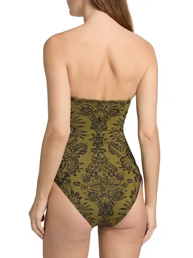 Ulla Johnson Women's Hydra Printed One-Piece Swimsuit - Olive Flora - Size Large | Thumbnail 4 Ulla Johnson Women's Hydra Printed One-Piece Swimsuit - Olive Flora - Size Large | Thumbnail 4