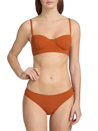 Ulla Johnson Women's Zahara Bra-Cup Bikini Top - Sienna | Thumbnail 3 Ulla Johnson Women's Zahara Bra-Cup Bikini Top - Sienna | Thumbnail 3