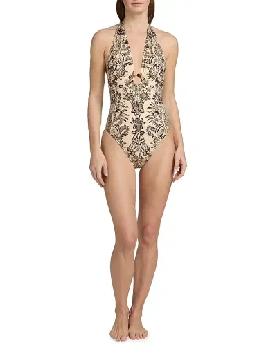 Ulla Johnson Women's Milos Floral O-Ring One-Piece Swimsuit | Thumbnail 2 Ulla Johnson Women's Milos Floral O-Ring One-Piece Swimsuit | Thumbnail 2