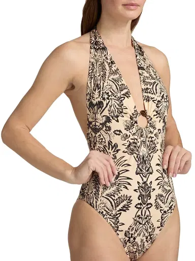 Ulla Johnson Women's Milos Floral O-Ring One-Piece Swimsuit | Thumbnail 5 Ulla Johnson Women's Milos Floral O-Ring One-Piece Swimsuit | Thumbnail 5