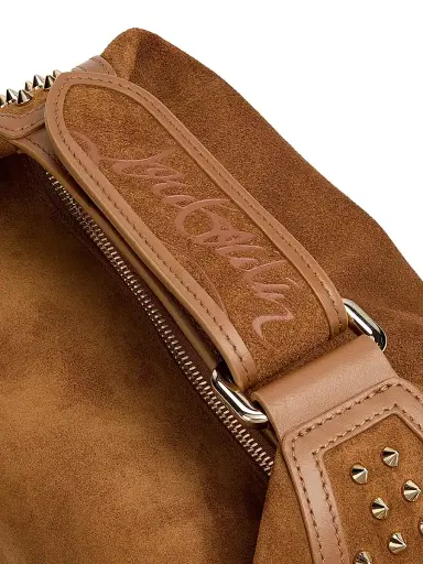 Christian Louboutin Women's Funky Dopp Suede Pouch Bag - Black Gold | Thumbnail 11 Christian Louboutin Women's Funky Dopp Suede Pouch Bag - Black Gold | Thumbnail 11