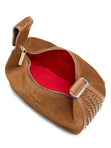 Christian Louboutin Women's Funky Dopp Suede Pouch Bag - Black Gold | Thumbnail 10 Christian Louboutin Women's Funky Dopp Suede Pouch Bag - Black Gold | Thumbnail 10