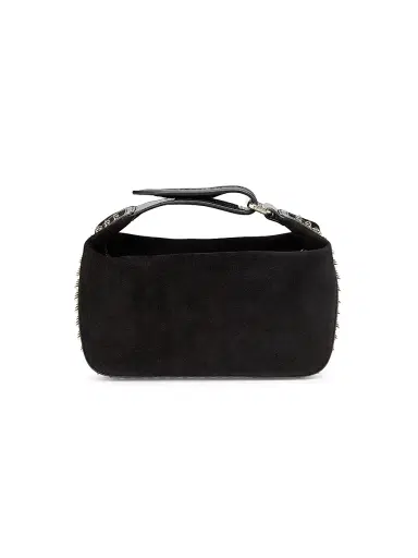 Christian Louboutin Women's Funky Dopp Suede Pouch Bag - Black Gold | Thumbnail 1 Christian Louboutin Women's Funky Dopp Suede Pouch Bag - Black Gold | Thumbnail 1