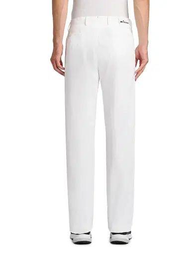 Kiton Men's Stretch-Cotton Flat-Front Trousers - White - Size 40 | Thumbnail 5 Kiton Men's Stretch-Cotton Flat-Front Trousers - White - Size 40 | Thumbnail 5
