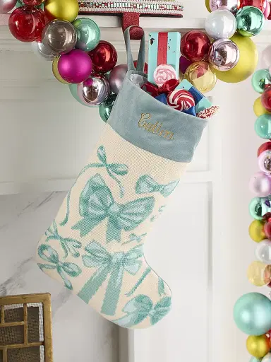 Bauble Stockings Kindly Kate Personalized Needlepoint Christmas Stocking | Thumbnail 1 Bauble Stockings Kindly Kate Personalized Needlepoint Christmas Stocking | Thumbnail 1