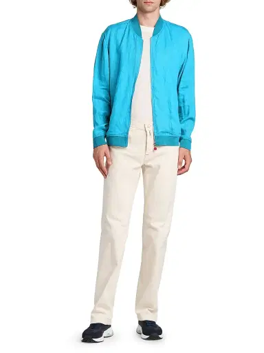 Kiton Men's Pahoa Linen Jacket - Turquoise - Size 50 | Thumbnail 2 Kiton Men's Pahoa Linen Jacket - Turquoise - Size 50 | Thumbnail 2
