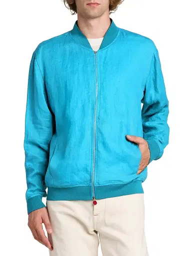 Kiton Men's Pahoa Linen Jacket - Turquoise - Size 50 | Thumbnail 3 Kiton Men's Pahoa Linen Jacket - Turquoise - Size 50 | Thumbnail 3