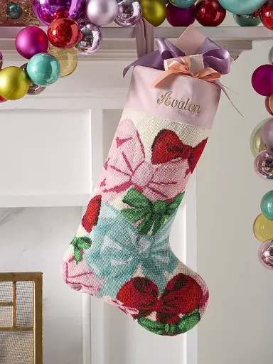 Bauble Stockings St. John Personalized Needlepoint Christmas Stocking | Thumbnail 1 Bauble Stockings St. John Personalized Needlepoint Christmas Stocking | Thumbnail 1