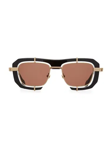 JW Anderson Women's 55MM Solid Lens Geometric Aviator Stainless Steel Sunglasses - Black | Thumbnail 2 JW Anderson Women's 55MM Solid Lens Geometric Aviator Stainless Steel Sunglasses - Black | Thumbnail 2