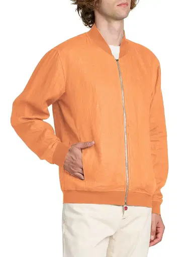 Kiton Men's Pahoa Linen Jacket - Orange - Size 50 | Thumbnail 4 Kiton Men's Pahoa Linen Jacket - Orange - Size 50 | Thumbnail 4