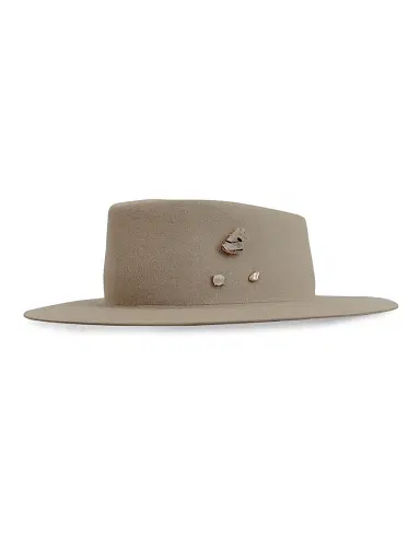 VAN PALMA Women's Georgina Embellished Wool Felt Fedora Hat | Thumbnail 2 VAN PALMA Women's Georgina Embellished Wool Felt Fedora Hat | Thumbnail 2