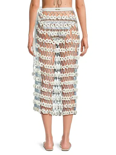 My Beachy Side Women's Fleur Hand-Crocheted Cover-Up Maxi Skirt - Baby Blue | Thumbnail 5 My Beachy Side Women's Fleur Hand-Crocheted Cover-Up Maxi Skirt - Baby Blue | Thumbnail 5