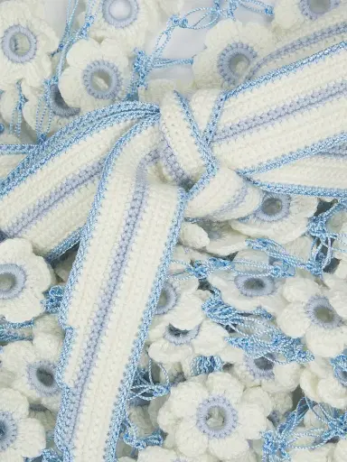 My Beachy Side Women's Fleur Hand-Crocheted Cover-Up Maxi Skirt - Baby Blue | Thumbnail 6 My Beachy Side Women's Fleur Hand-Crocheted Cover-Up Maxi Skirt - Baby Blue | Thumbnail 6