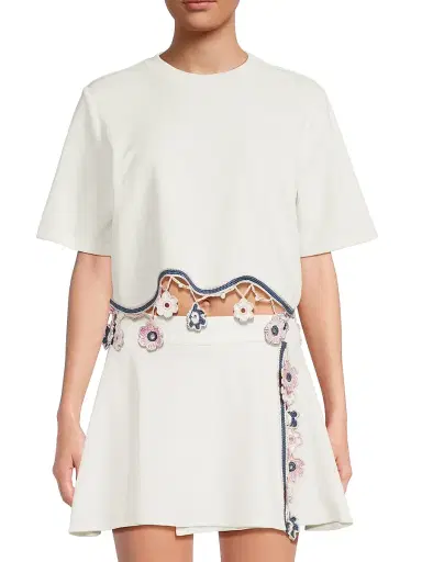 My Beachy Side Women's Peony Crocheted Hem Cover-Up Top - Ivory - Size Large | Thumbnail 3 My Beachy Side Women's Peony Crocheted Hem Cover-Up Top - Ivory - Size Large | Thumbnail 3