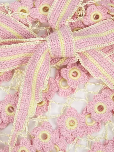 My Beachy Side Women's Fleur Hand-Crocheted Cover-Up Miniskirt - Baby Pink | Thumbnail 6 My Beachy Side Women's Fleur Hand-Crocheted Cover-Up Miniskirt - Baby Pink | Thumbnail 6
