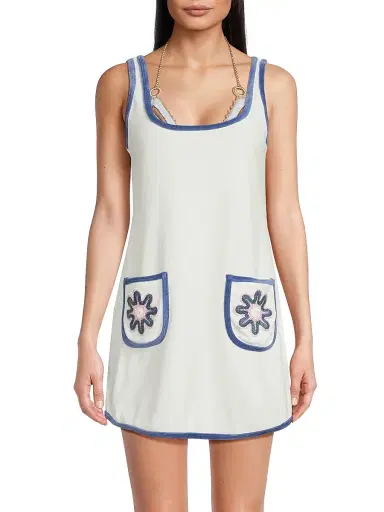 My Beachy Side Women's Peony Terry Minidress - | Thumbnail 3 My Beachy Side Women's Peony Terry Minidress - | Thumbnail 3
