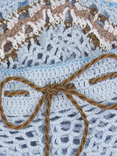 My Beachy Side Women's Tula Hand-Crocheted Miniskirt - Baby Blue - Size Large | Thumbnail 6 My Beachy Side Women's Tula Hand-Crocheted Miniskirt - Baby Blue - Size Large | Thumbnail 6