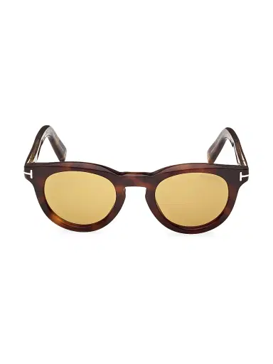 Tom Ford Men's Icon 47MM Round Sunglasses - Classic Havana | Thumbnail 2 Tom Ford Men's Icon 47MM Round Sunglasses - Classic Havana | Thumbnail 2