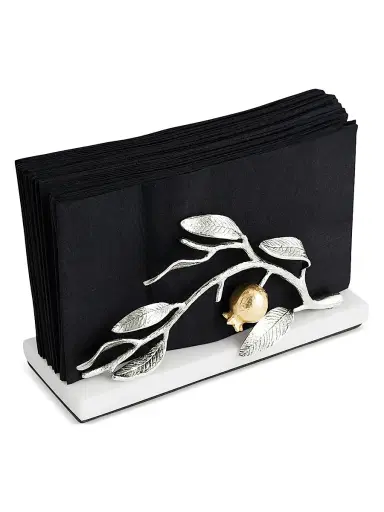 Michael Aram Pomegranate Silvertone & Goldtone Napkin Holder - Grey Yellow | Thumbnail 3 Michael Aram Pomegranate Silvertone & Goldtone Napkin Holder - Grey Yellow | Thumbnail 3