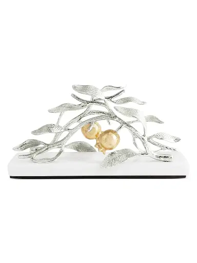 Michael Aram Pomegranate Silvertone & Goldtone Napkin Holder - Grey Yellow | Thumbnail 1 Michael Aram Pomegranate Silvertone & Goldtone Napkin Holder - Grey Yellow | Thumbnail 1