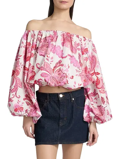 Azeeza Women's Margot Floral Poplin Top - Paisley | Thumbnail 3 Azeeza Women's Margot Floral Poplin Top - Paisley | Thumbnail 3