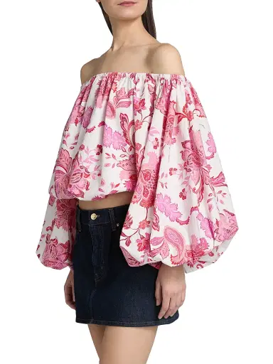 Azeeza Women's Margot Floral Poplin Top - Paisley | Thumbnail 4 Azeeza Women's Margot Floral Poplin Top - Paisley | Thumbnail 4