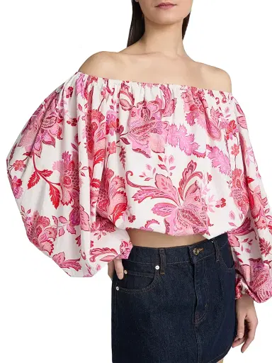Azeeza Women's Margot Floral Poplin Top - Paisley | Thumbnail 6 Azeeza Women's Margot Floral Poplin Top - Paisley | Thumbnail 6