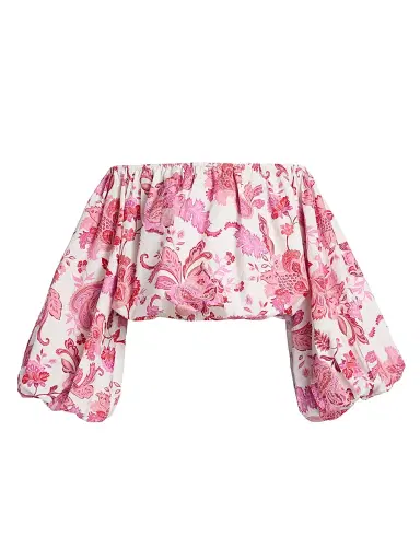 Azeeza Women's Margot Floral Poplin Top - Paisley | Thumbnail 1 Azeeza Women's Margot Floral Poplin Top - Paisley | Thumbnail 1