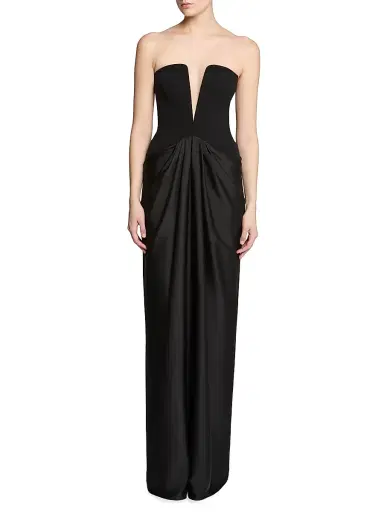 Halston Women's Sanna Stretch-Crepe & Satin Strapless Gown | Thumbnail 5 Halston Women's Sanna Stretch-Crepe & Satin Strapless Gown | Thumbnail 5