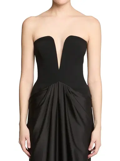 Halston Women's Sanna Stretch-Crepe & Satin Strapless Gown | Thumbnail 6 Halston Women's Sanna Stretch-Crepe & Satin Strapless Gown | Thumbnail 6