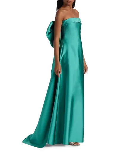 Atelier Prabal Gurung Women's Claudia Bow-Back Strapless Satin Gown | Thumbnail 2 Atelier Prabal Gurung Women's Claudia Bow-Back Strapless Satin Gown | Thumbnail 2