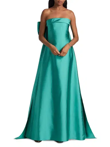 Atelier Prabal Gurung Women's Claudia Bow-Back Strapless Satin Gown | Thumbnail 3 Atelier Prabal Gurung Women's Claudia Bow-Back Strapless Satin Gown | Thumbnail 3